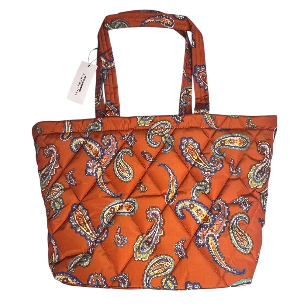 Vera Bradley Ultralight Quilted Small East West‎ Tote Manor Paisley NWT